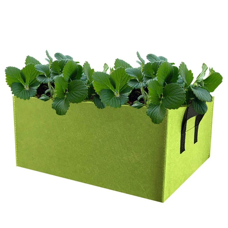 

4Pcs Rectangular Beautiful Planting Bag Planting Bag Color Thick Felt Non-Woven Fabric Flower Vegetable Plant Growth Bag
