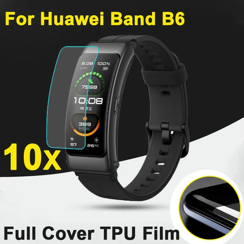

10 шт. ТПУ для Huawei B6 мягкая защита от царапин для Huawei Honor Band B6 GPS спортивные Смарт-часы защитная пленка на весь экран