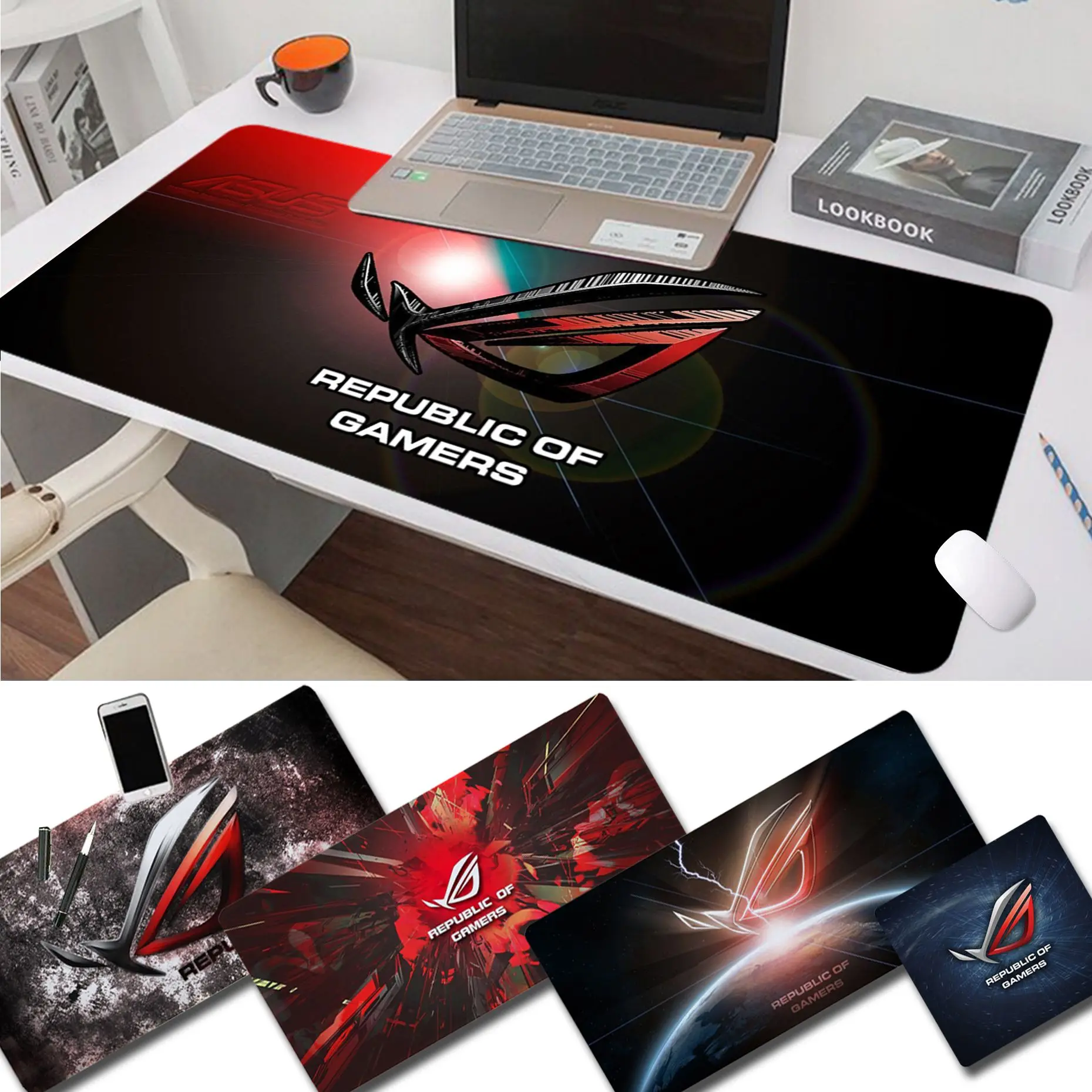 

RuiCaiCa горячая Распродажа ASUS игровой прочный резиновый коврик для мыши Бесплатная доставка большой коврик для мыши клавиатуры коврик