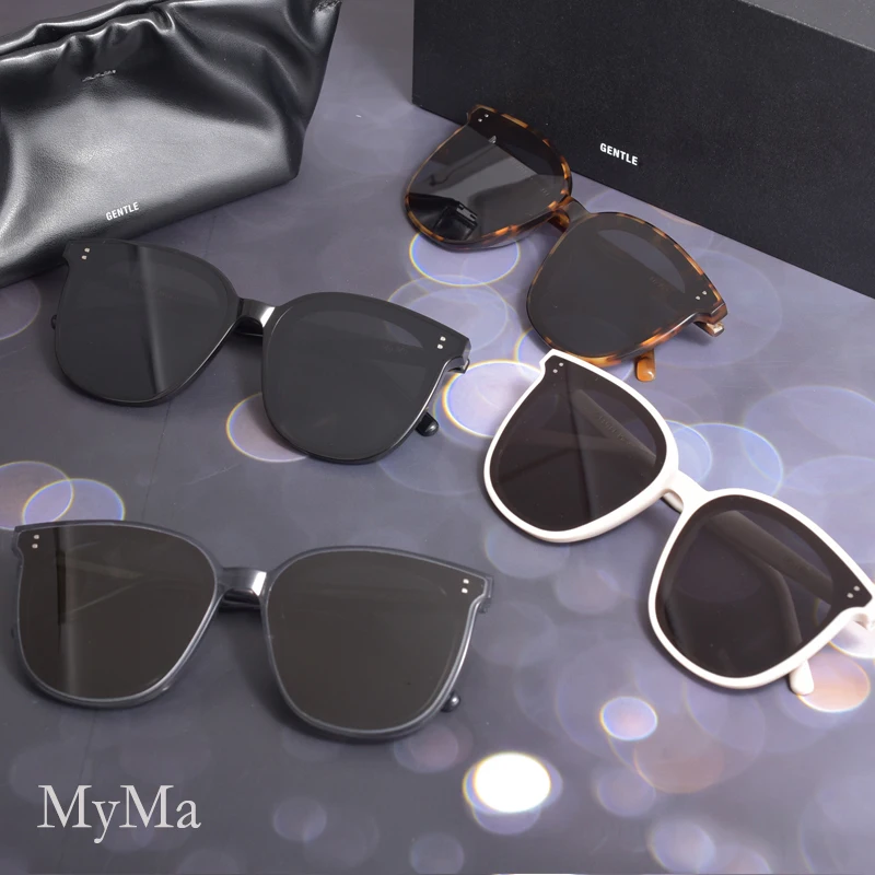 

Korea women men Square Sunglasses GENTLE Acetate Polarized UV400 lens MONSTER MyMa Sunglasses men women With brand Case