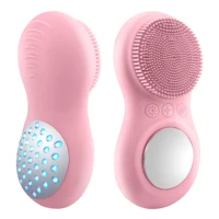 3 in 1 face cleanser brush facial massager vibrating silicone electric facial cleansing brush portable cleansing face massage