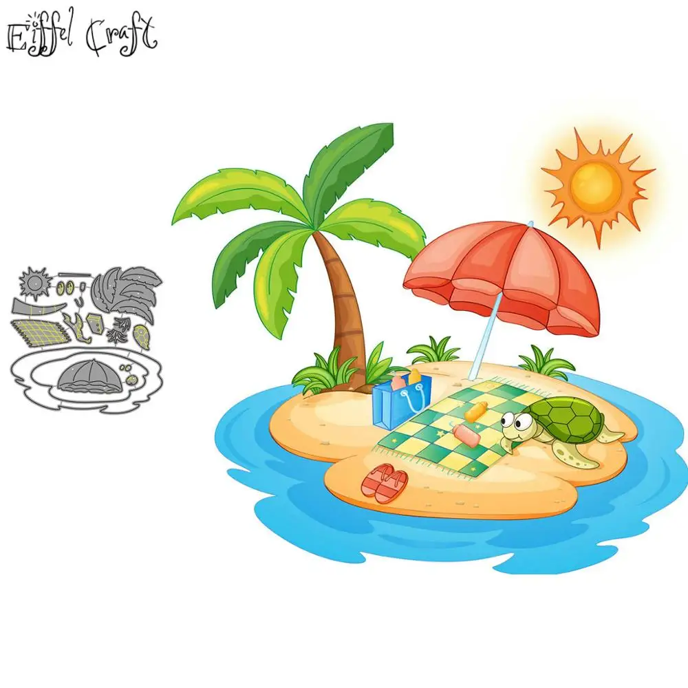 Sea Island карта металлические штампы для высечки скрапбукинга бумажные праздничные