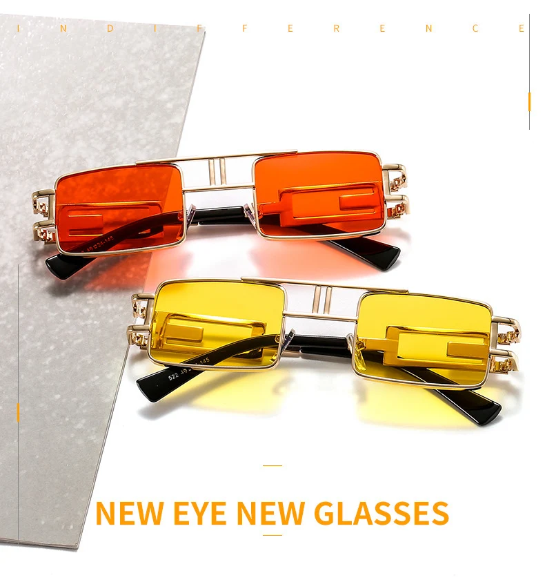 

vintage gothic steampunk sunglasses men designer Luxury brand sun glasses women Square fashion pink lens glasses UV400 Oculos