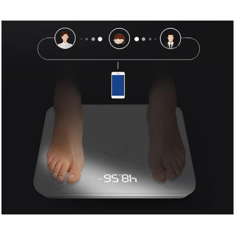 

Household Weight Scale USB Charging Multi-Function Bluetooth Smart Body Fat Scale Electronic Scale 180kg Measuring Calories