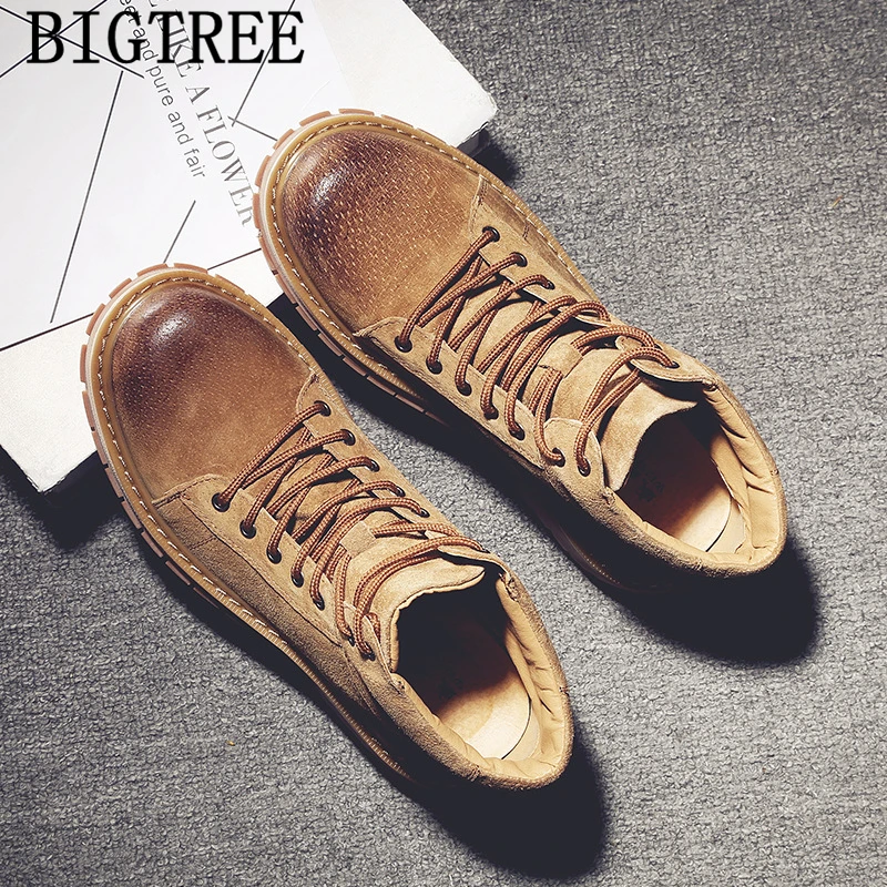 Мужские ковбойские ботинки из натуральной кожи модная винтажная зимняя обувь