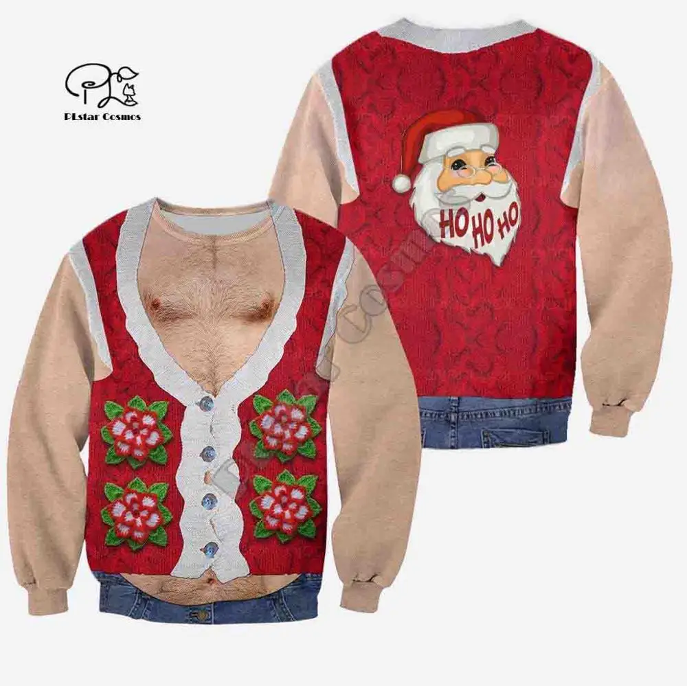 

PLstar Cosmos 3DPrint Merry Christmas Santa Claus Fishermen Harajuku Streetwear Funny Men Women Zip Hoodie/Sweatshirt/Jacket/b13