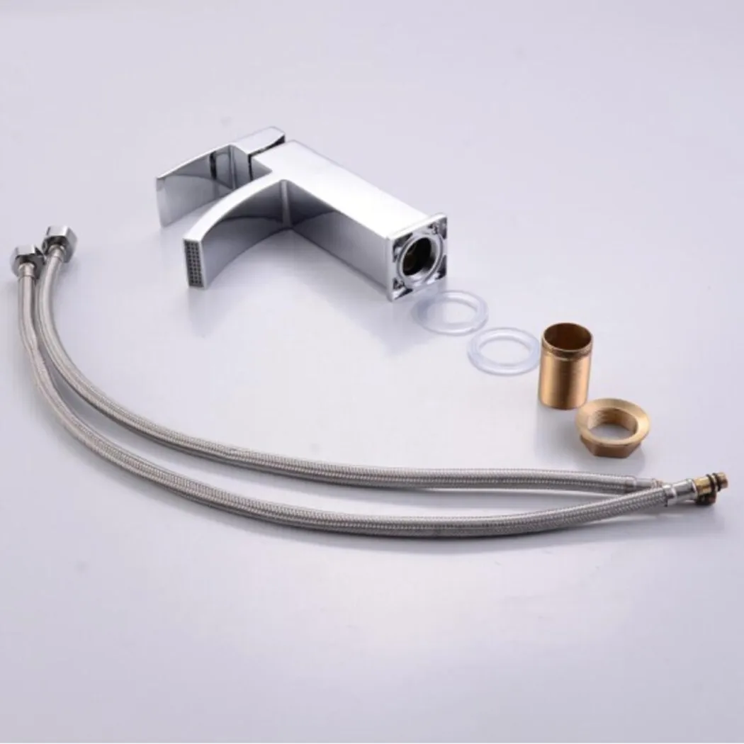 

Faucet Mixer Bathroom Waterfall Basin Cold Hot Water Brass Mixers Single Handle