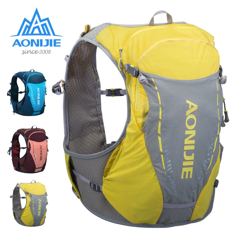SM ML LXL AONIJIE C9103 Black Ultra Vest 10L Hydration Backpack Pack Bag Free Water Bladder Bottle Trail Running Marathon Race