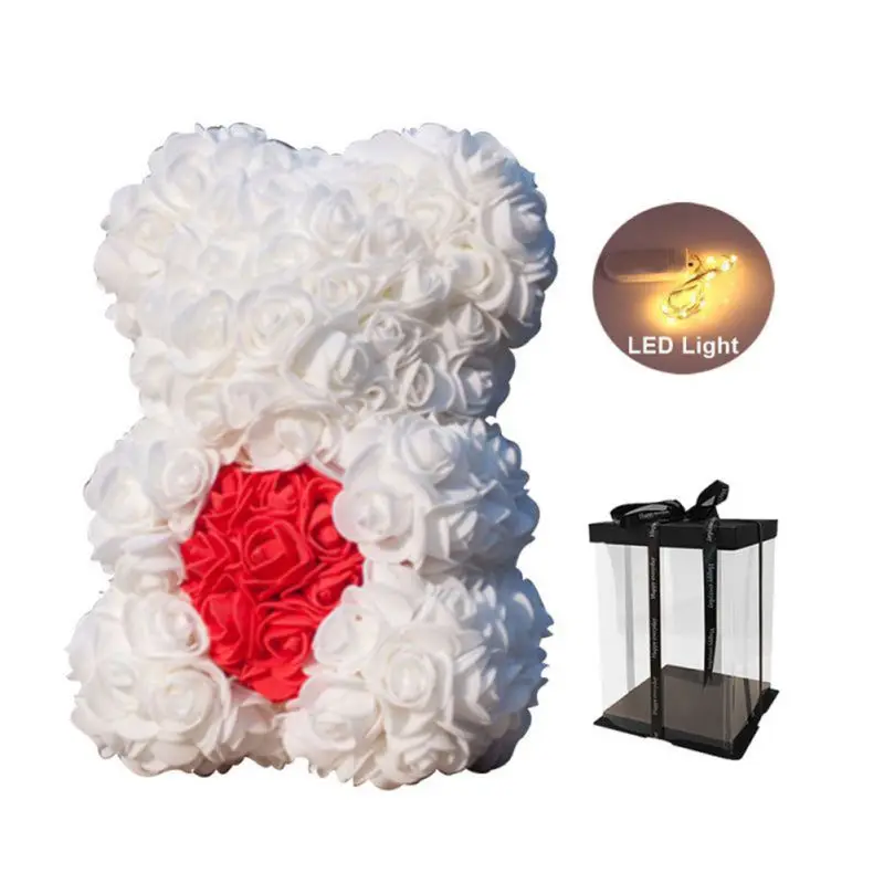 25 см красная Роза плюшевый мишка подарок на День святого Валентина для женщин