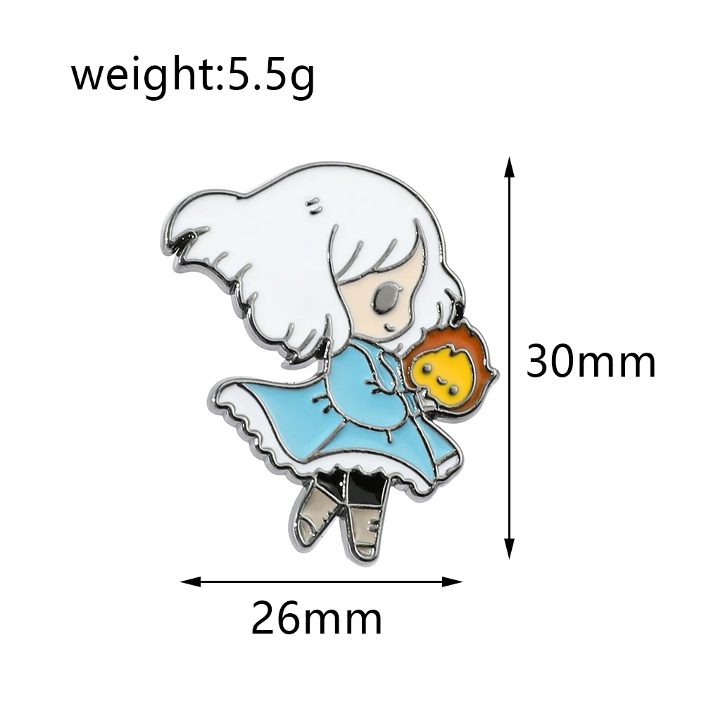 Miyazaki Hayao Howl движущийся замок Софи кальцифер металлические значки с отворотом