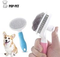 dogs hair remover brush pet cat grooming brush automatic dog combs pet flea comb quality dog shedding comb cat supplies