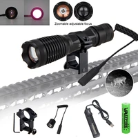 5w 940nm ir led zoomable night vision infrared radiation flashlight torch lamp light rechargeable 18650 battery