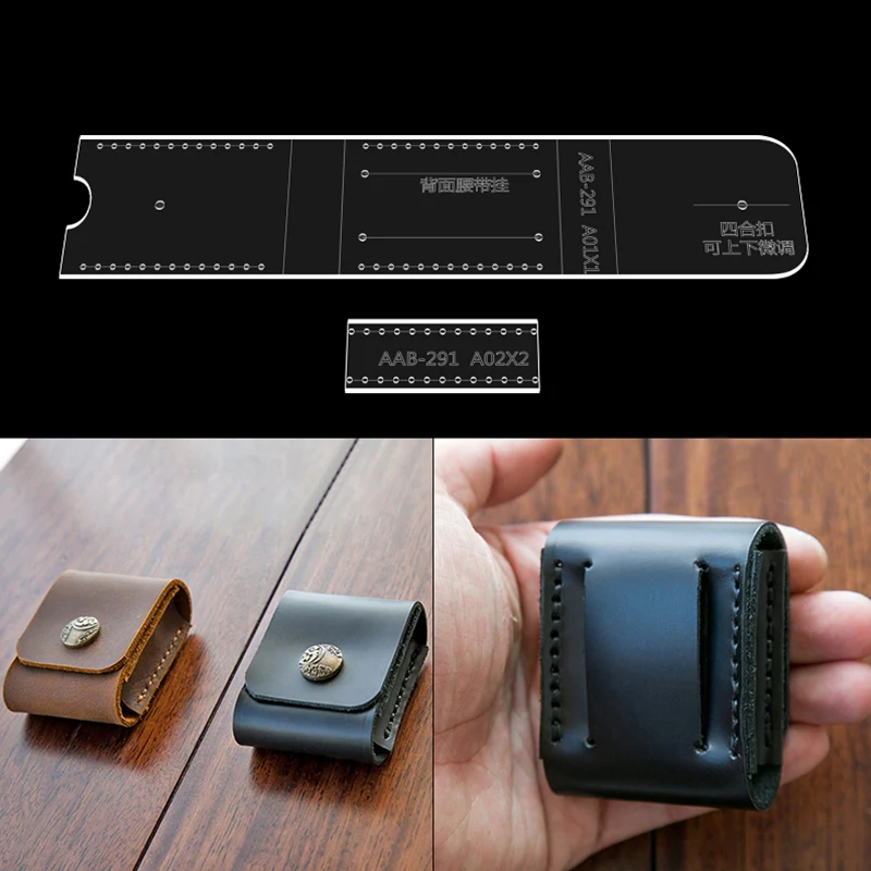 Diy ручной работы кожаный чехол для зажигалки сумка хранения бумаги клетчатая