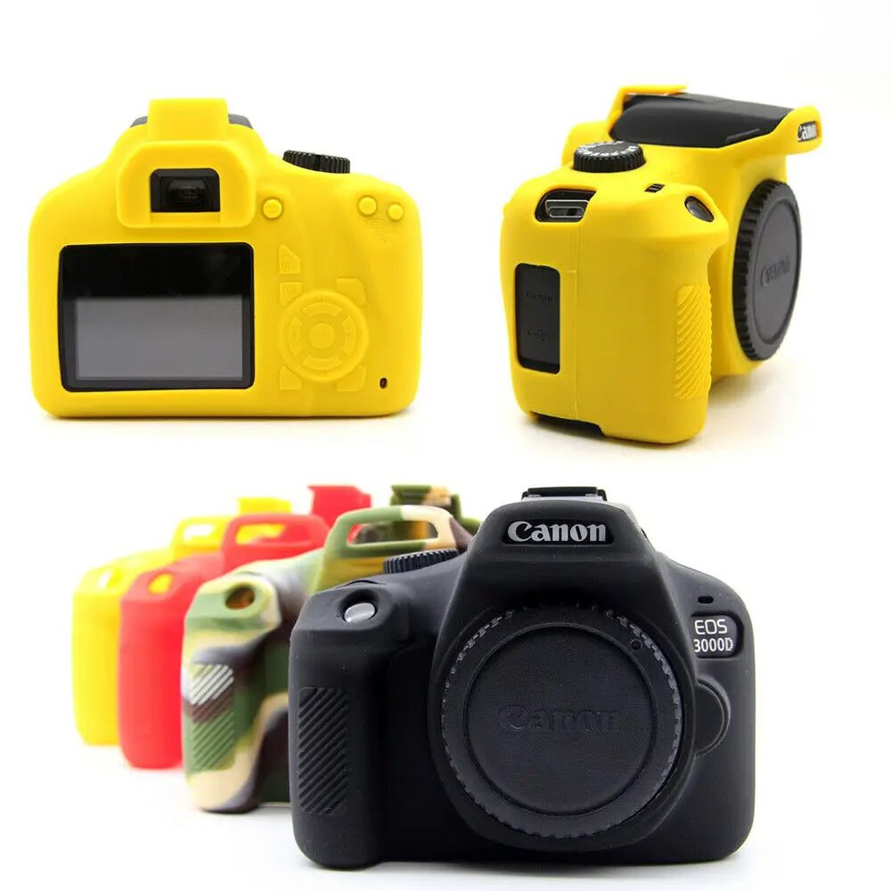 

DSLR Rubber Silicone Body Cover Protective Case For Canon EOS 3000D 4000D Soft Housing Case Bag