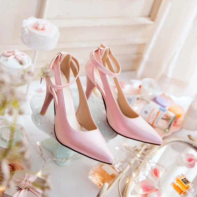 Новинка пикантные женские босоножки на высоком каблуке-шпильке с острым носком