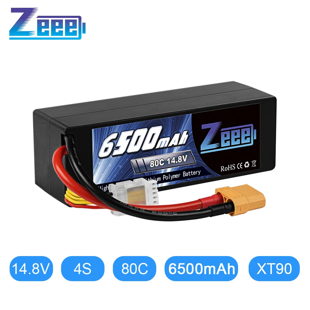 zeee 4s lipo батарея 148 v 80c 6500mah rc lipo батарея с ра