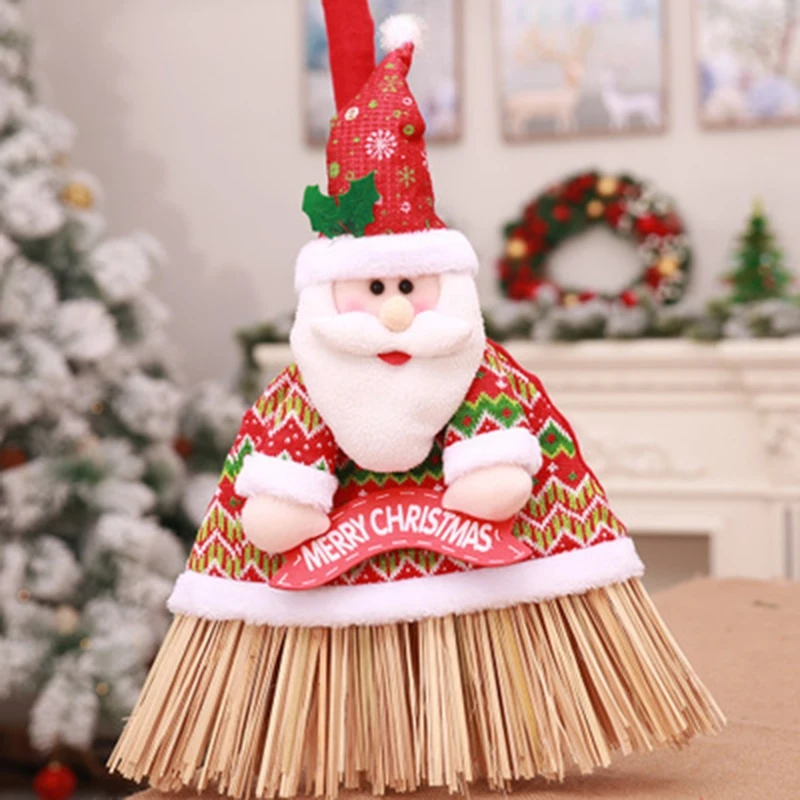

Christmas Decoration Broom Set Doll Broom for Home Decoration New Year Festival Supplies
