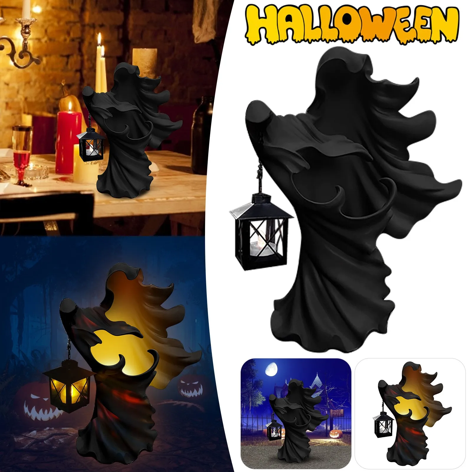 

Halloween Decoration Faceless Ghost Sculpture Halloween Ghoul Resin Sculpture Decoration Home Crafts Ornaments Party Decorations