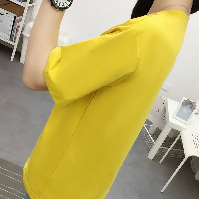 

Shintimes Cartoon Preppy Style T Shirt Women Cotton T-Shirt Plus Size 2020 Summer Womens Tops Clothes Short Sleeve Tshirt Femme