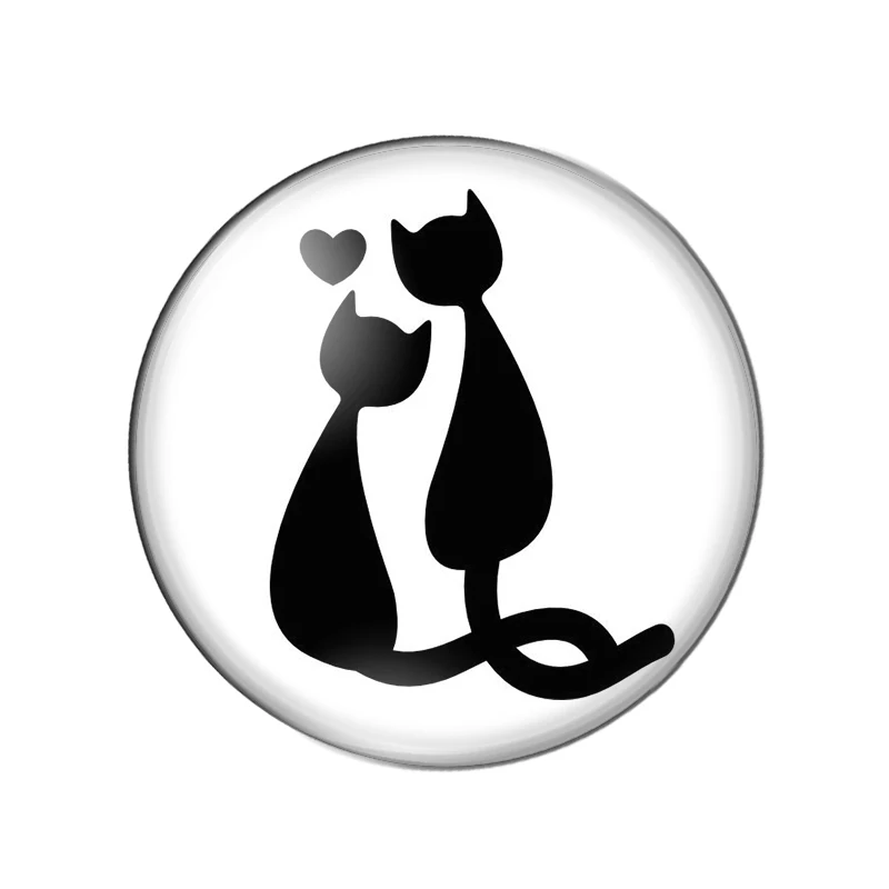 Модные милые Мультяшные коты красота 12 мм/18 мм/20 мм/25 мм круглые фото стекло