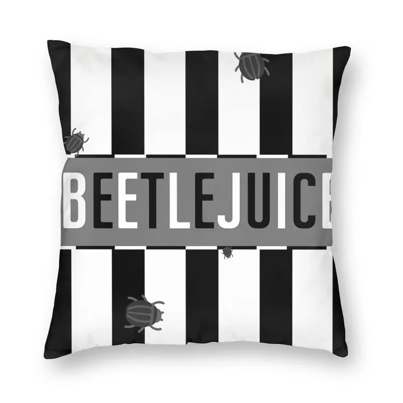 

Redesigned Beetlejuice Logo Cushion Cover Double Side 3D Printing Throw Pillow Case for Sofa Fashion Pillowcase Home Decorative