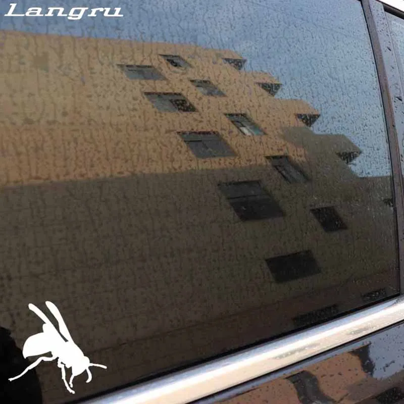 Langru 14 3 см * 13 4 Красивая Милая пчела тень тонкая виниловая наклейка Автомобильная