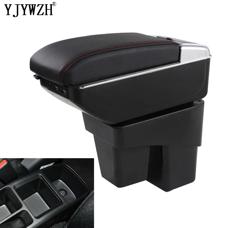 Подлокотник для Honda Fit Jazz 2014 2017 центральная консоль коробка хранения USB зарядка
