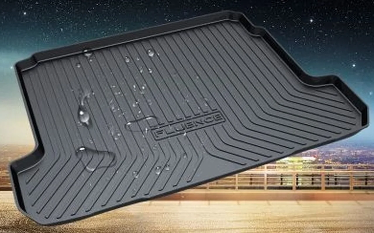 

No Odor Carpets Waterproof Non Slip Durable Rubber Car Boot Trunk Mats for Renault Fluence Cargo Liner Boot Carpets Luggage Mat