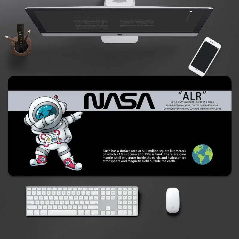 

Office Computer Desk Mat Table Keyboard Planet Mouse Pad Laptop Cushion Desk Non-slip PC Gamer Space Astronaut gaming Mouse Pad