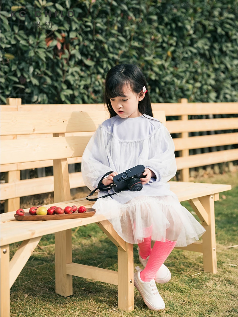 KC.Child 2020SS Latest Girl's Cotton Lining Purple Soft Double-layer Sweet Style Dress Baby Age 2-13Y | Детская одежда и обувь