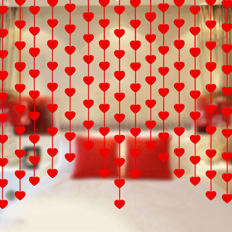 1/5/10 шт. Декоративная гирлянда-занавеска в виде сердца | Дом и сад