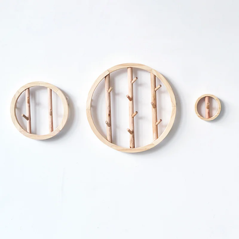 

Nordic Wooden Cloth Holder Organizer Hangers For Home Hotel Dorm Decor Wood Wall Hooks Decorative Clothes Hanging Hook Crochet