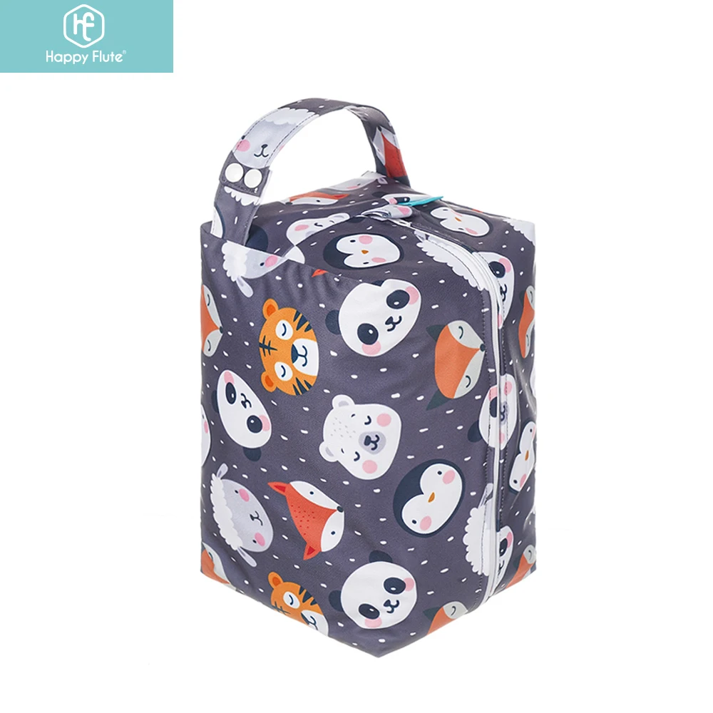 

Happyflute Baby Cloth Diaper Bag Waterproof Washable Reusable Wetbag Fashion Diaper Pods Can Hold 5-10Pieces AIO Diapers