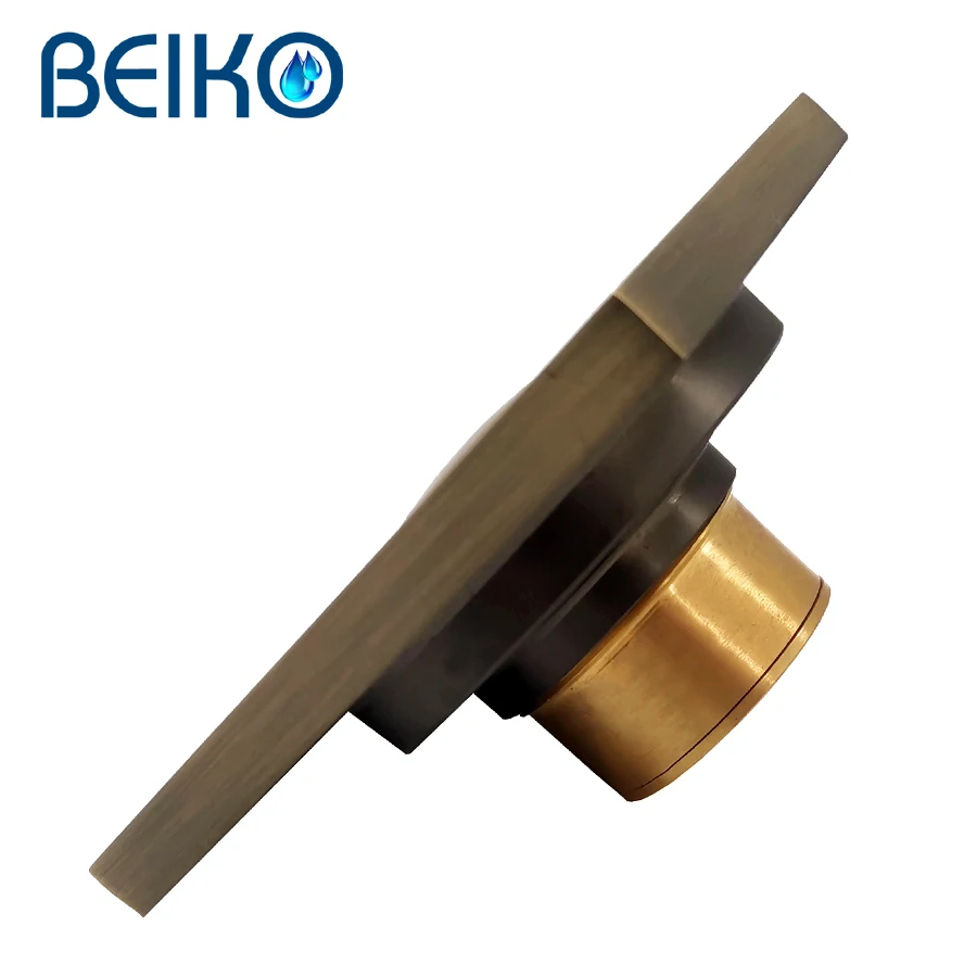 high quality brass vintage square shower luxury floor drain strainer cover balcony bathroom bath accessories 1010 floor drain free global shipping