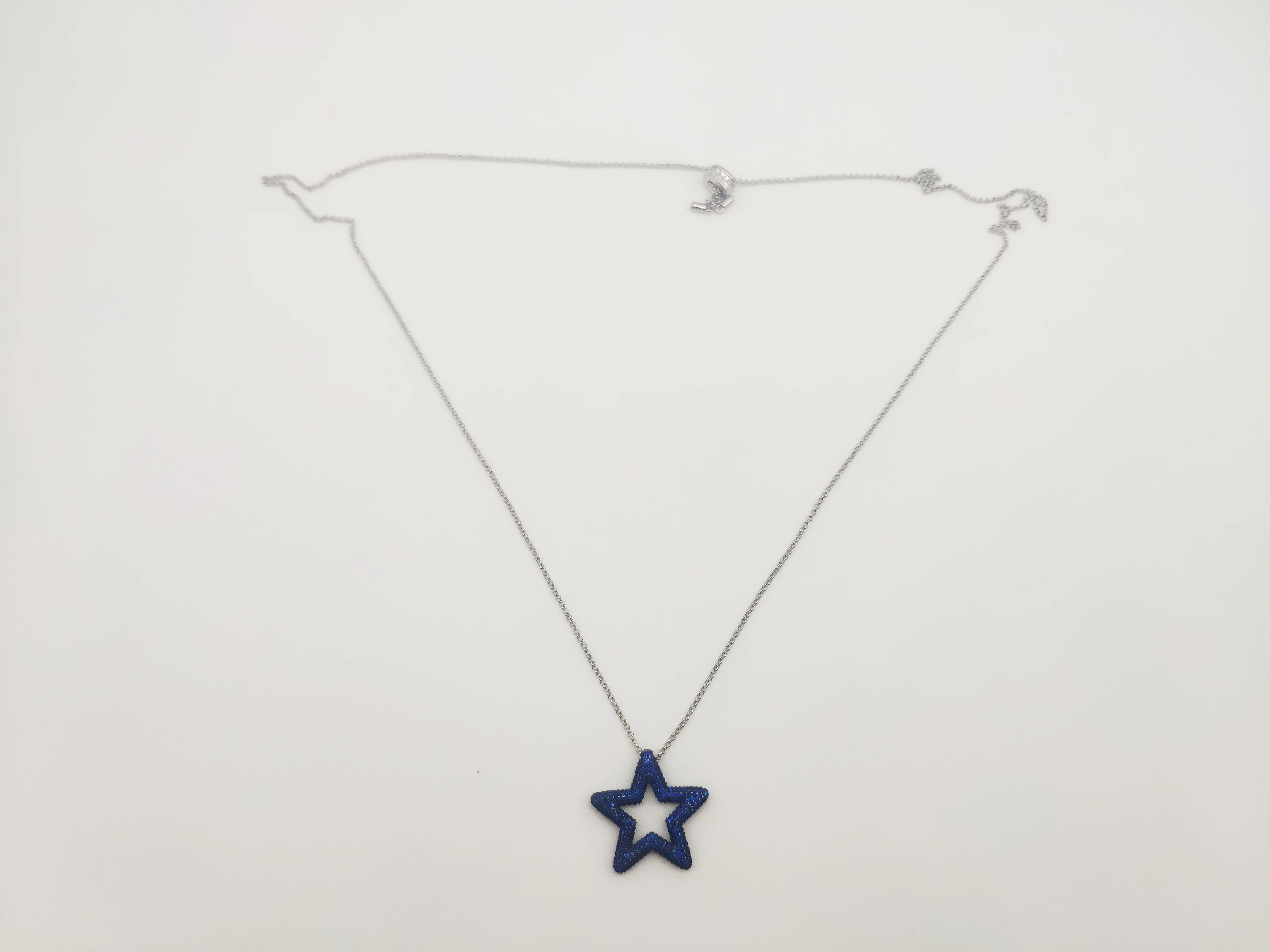 

1:1 Make 925 Sterling Silver Customized Five-pointed Star Colorful Design Fashion Exquisite Necklace