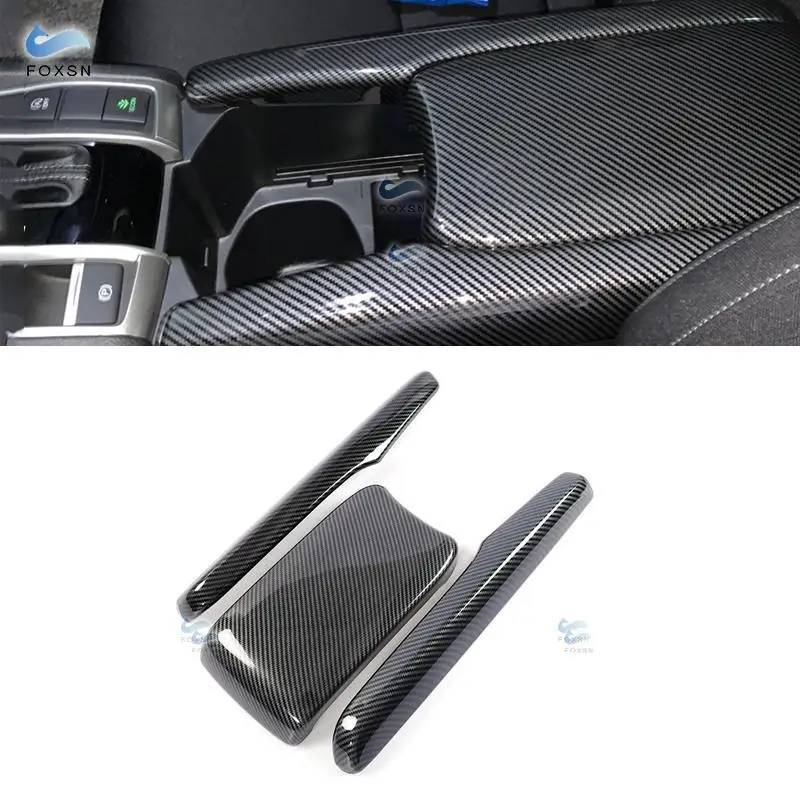 Для Honda Civic 10th 2016 2017 2018 2019 2020 интерьер автомобиля Текстура углерода 3 шт.