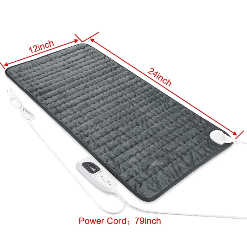 

Electric Heating Pad Therapy Mat Blanket Back Muscle Body Pain Relieve Hot Heated Warming Pad
