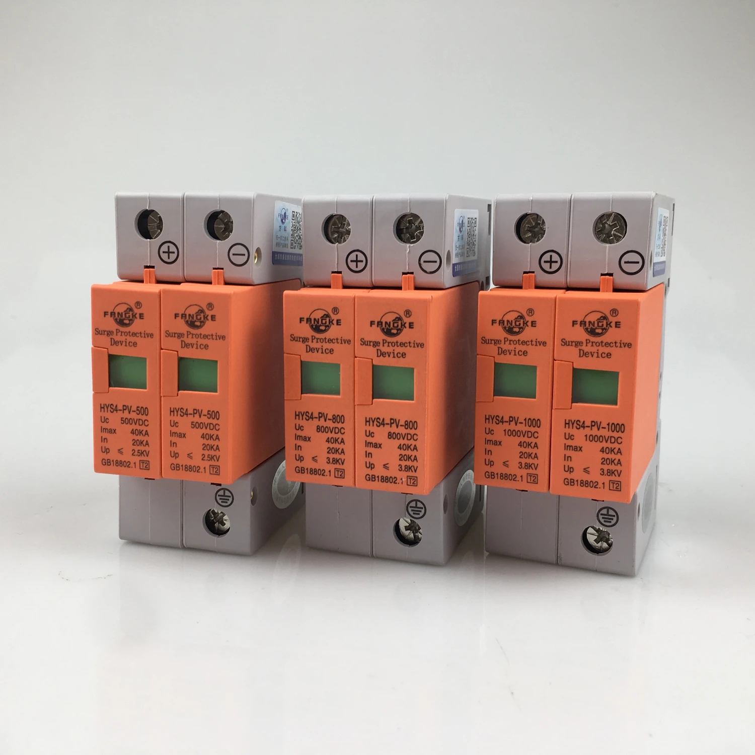 SPD Dc500V 800V 1000V2 P 20~ 40ka Surge Protective Device Of Low Voltage Surge Of House 2 Poles, Voltage Surge Suppressor
