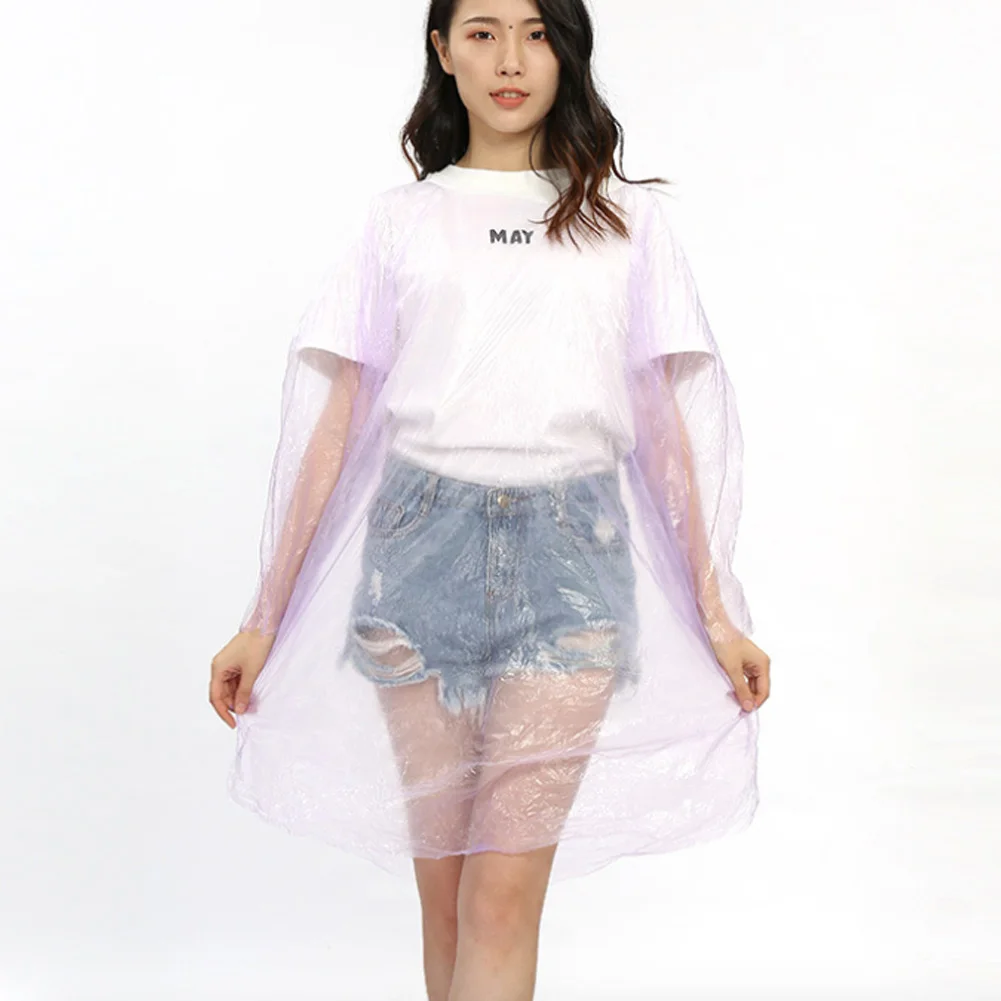 10 шт. одноразовый дождевик для взрослых аварийный водонепроницаемый пончо