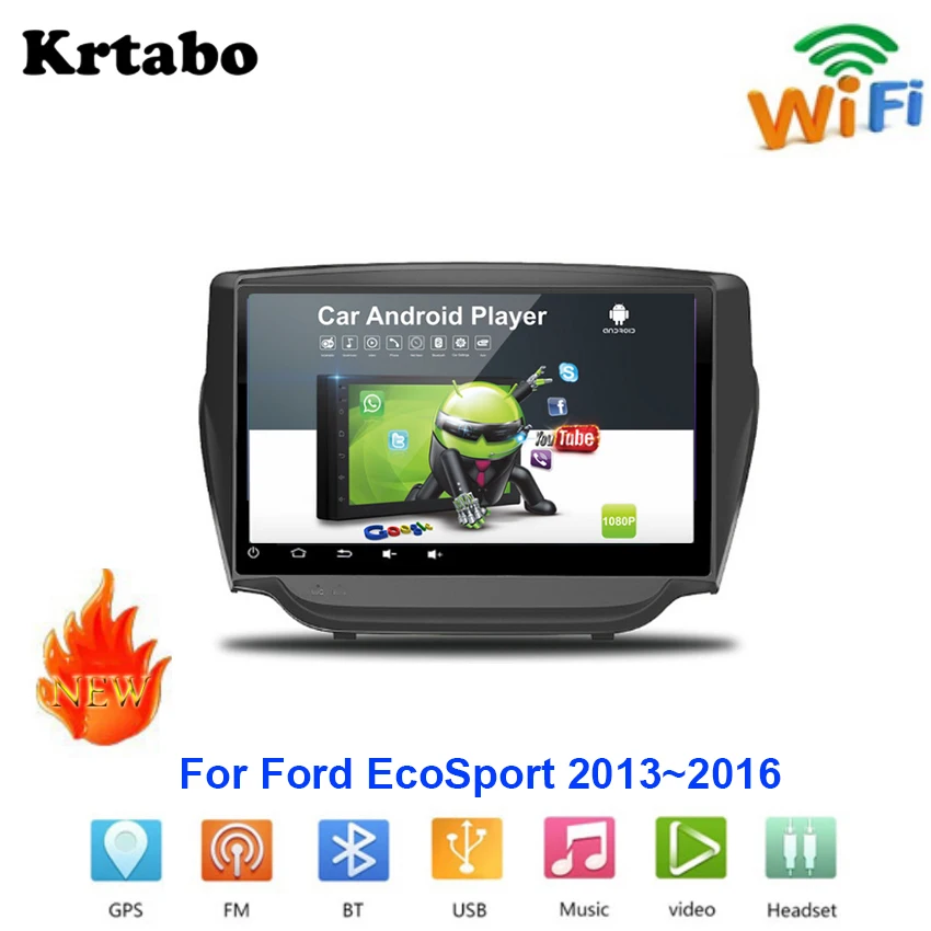 Автомобильный мультимедийный плеер с радио Android для Ford EcoSport 2013 ~ 2016 сенсорный