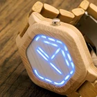 BOBO BIRD деревянные мужские часы уникальные цифровые часы ночного видения кварцевые наручные часы Пользовательский логотип Прямая поставка relogio masculino