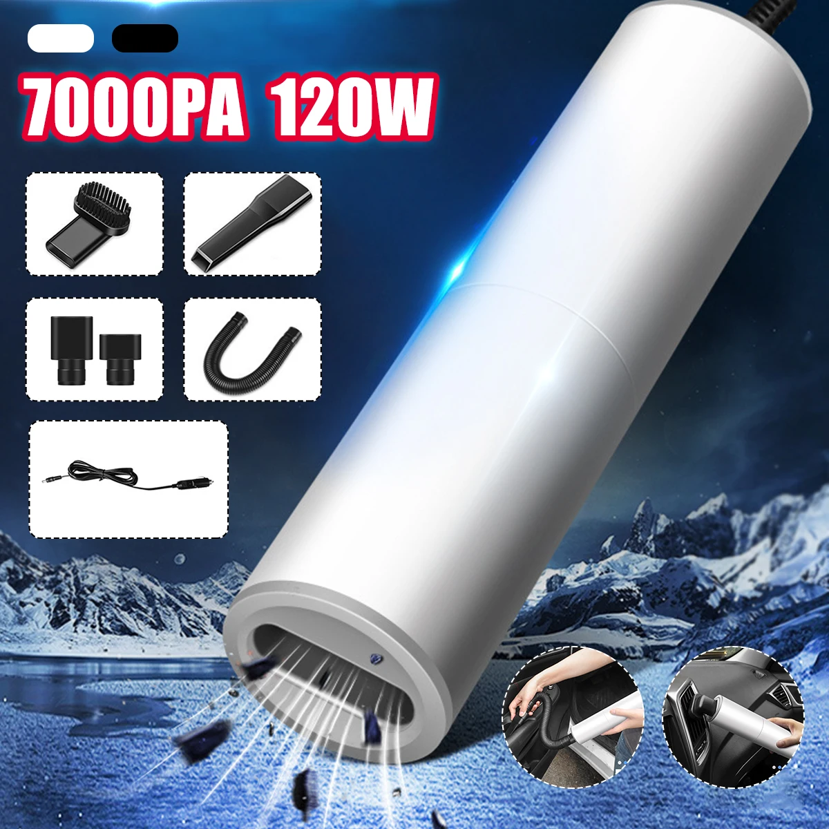 

car vacuum cleaner handheld automatic vacuum cleaner Portable wired car home wet and dry dual-use strong suction mini cleaner