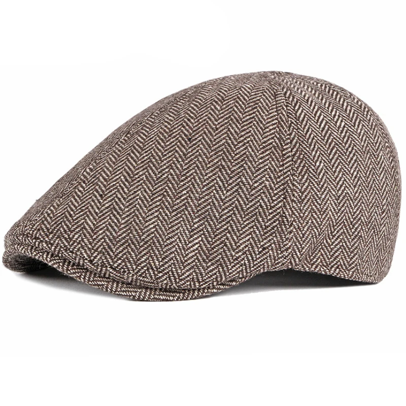 HT2825 Beret Cap Women Men Striped Artist Painter Hat Spring Autumn 6 Panels Flat Ivy Newsboy Unisex Retro Berets for | Аксессуары для