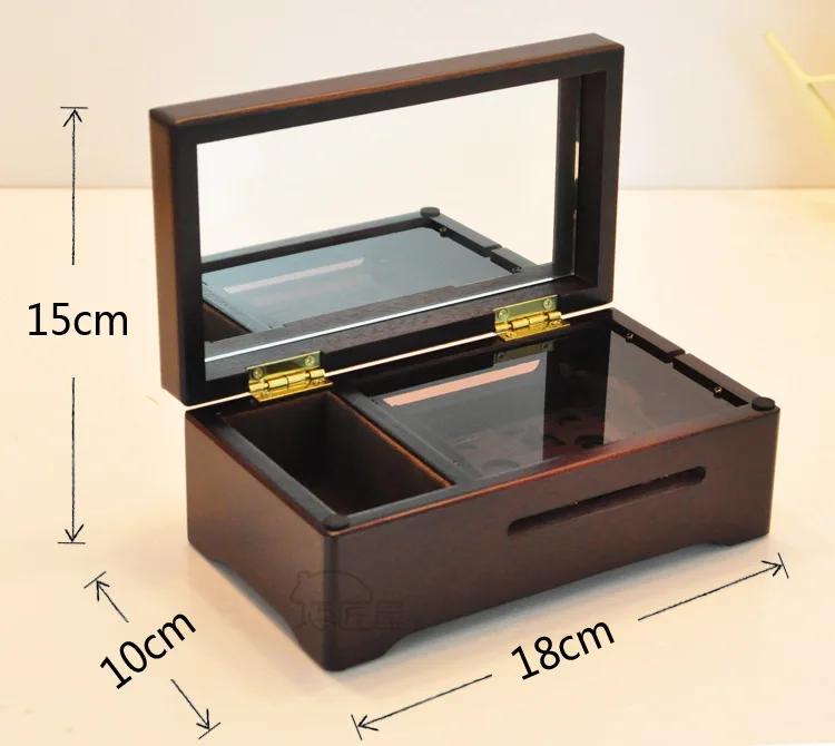 Free shipping A skillful craftsman house wooden hand tape music box can do stuff TDM202A since