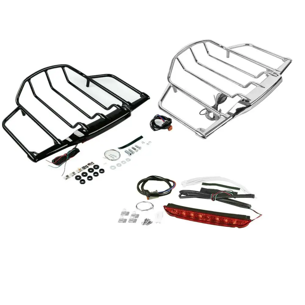 Багажная стойка со светодиодный светильник кой для Мотоциклов Harley Touring Road King Electra