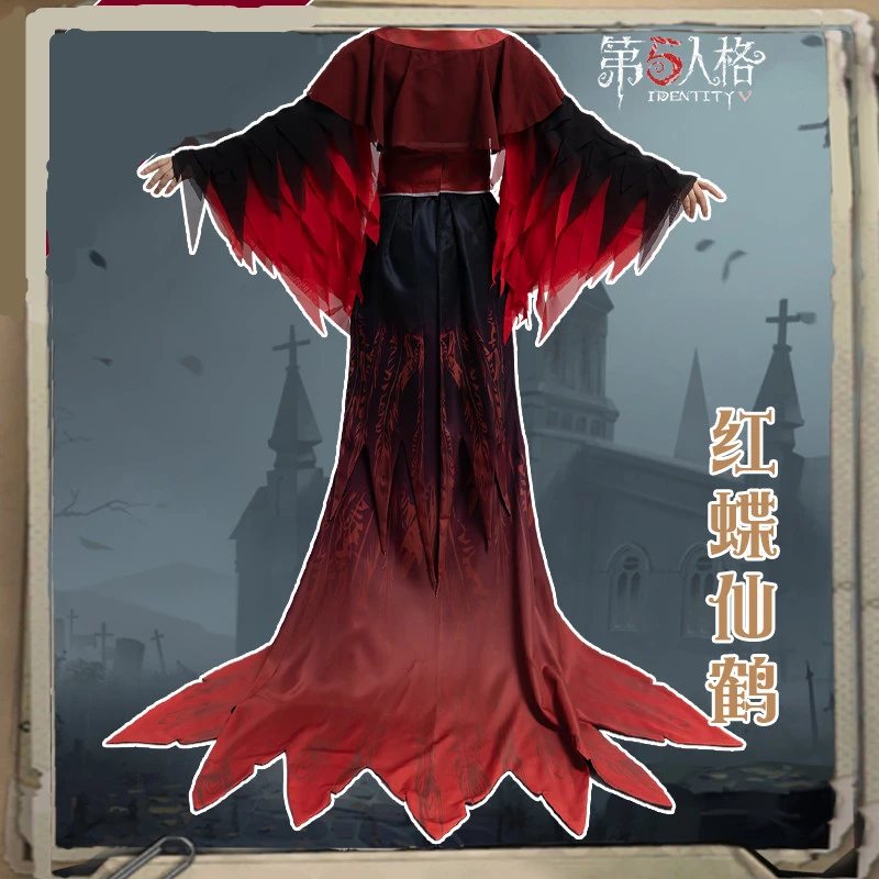 Anime Identity V The Geisha Michiko Kimono Cosplay Costumes For Women Red Uniform Halloween Christmas H |