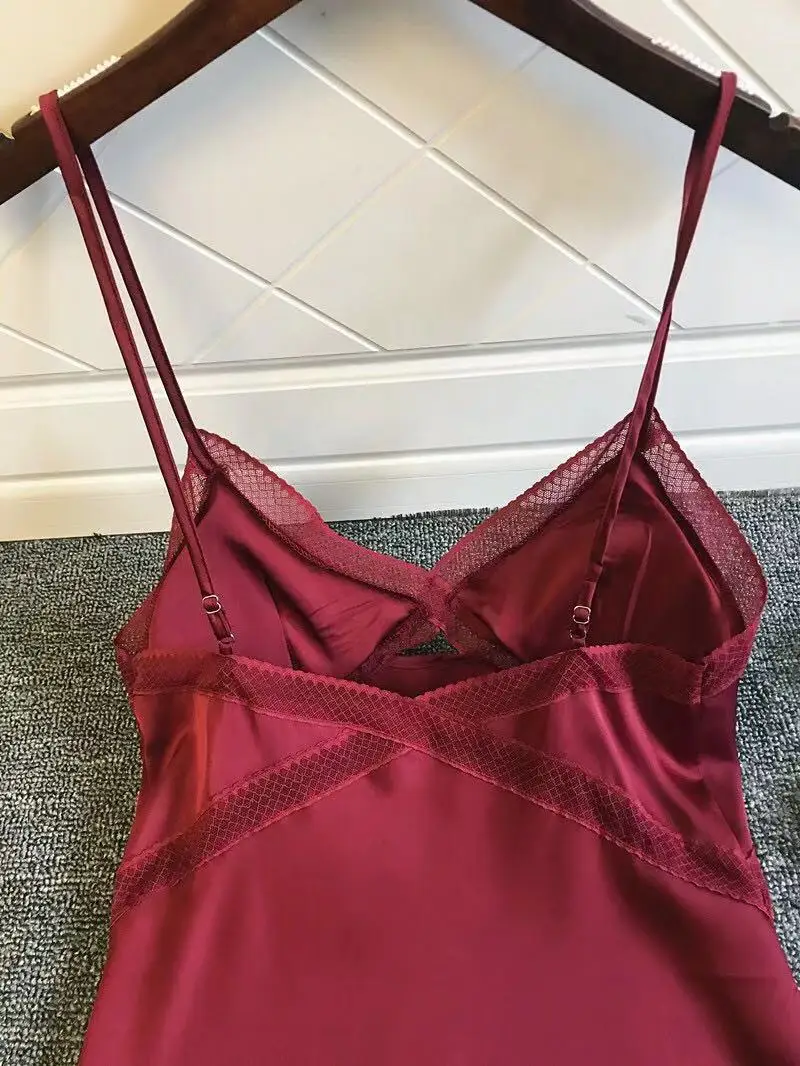 Новинка сексуальное шелковое ночное белье с подушкой на груди кружевная ночная