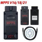 Последний MPPS V21 ECU чип тюнинг интерфейс MPPS V16V18V21 для EDC15 EDC16 EDC17 CHECKSUM MPPS OBD2 автомобильный диагностический кабель