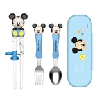 1 комплект Disney с Микки и Минни; Одежда для занятий спортом для детей посуда Практика палочки дозирующая детская ложка для ложки вилки Подходит для столовые приборы для детей набор