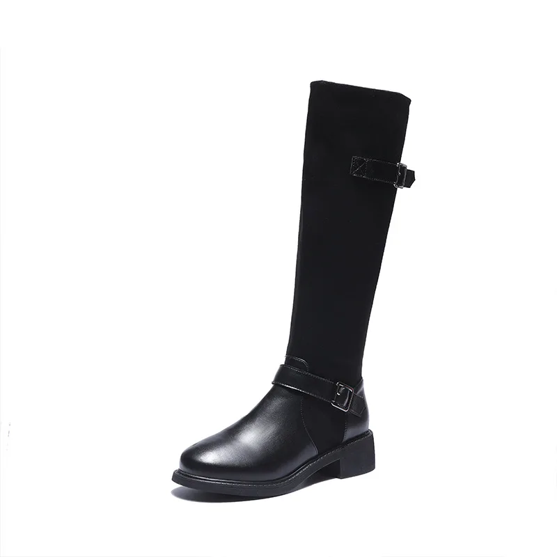 

Women's long boots knee 2020 new spring autumn single boots long tube autumn small thin boots Knight high tube